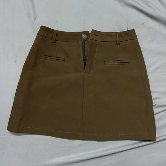 Brown Mini Skirt - Picture 1 of 3